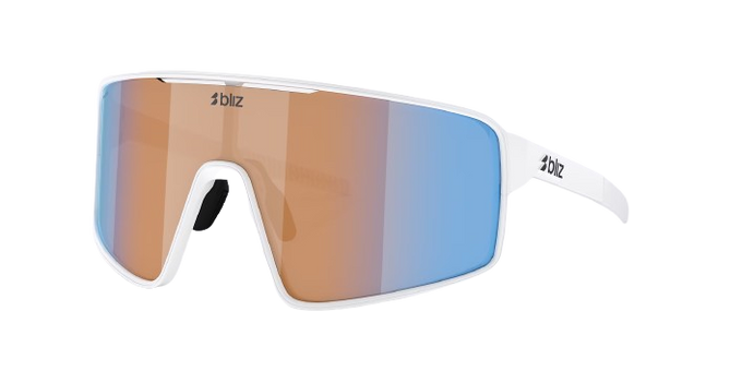 Slnečné okuliare BLIZ P001 Frame Matte White with N_O_N Coral/Orange Mirror Blue Lenses