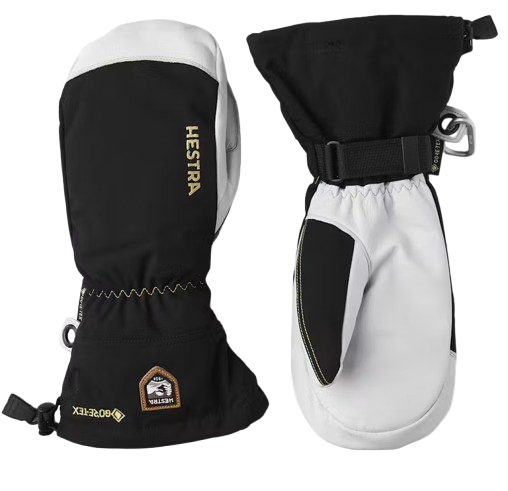 Lyžařské rukavice Hestra Army Leather Gore-Tex Mitt Black/Natural Grey - 2025/26