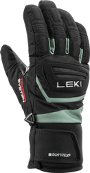 Lyžiarske rukavice LEKI Griffin 3D Junior Black/Dusty Green - 2024/25