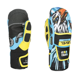 Lyžařské rukavice Level Worldcup JR  CF Mitt Yellow/Blue - 2025/26