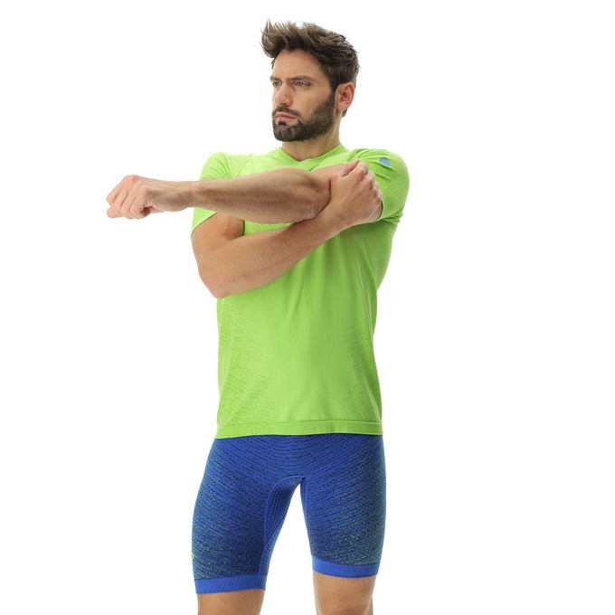 Běžecké tričko UYN Man Running Exceleration OW Shirt SH_SL Lime/Sulphur Spring