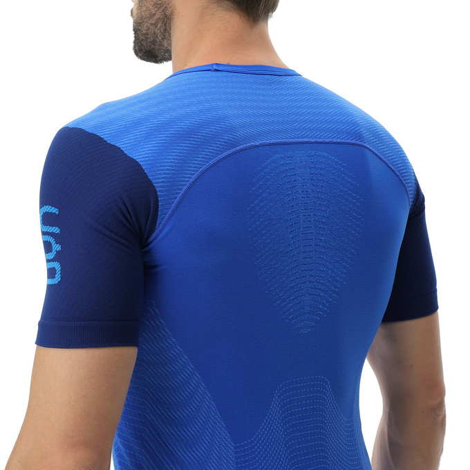 Běžecké tričko UYN Man Running PB42 OW Shirt SH_SL Strong Blue/Peacot