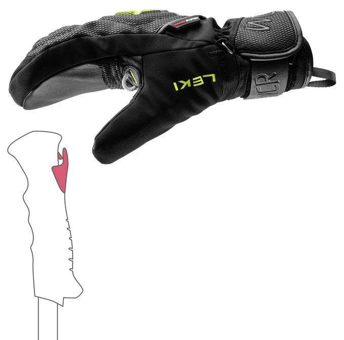 Lyžařské rukavice LEKI WCR C-Tech 3D Junior Mitt - 2025/26
