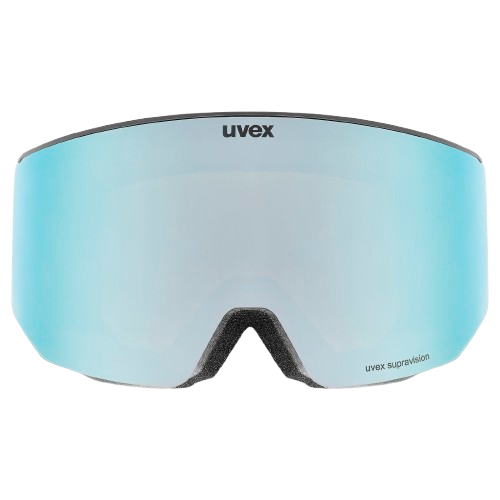 Lyžařské brýle Uvex lace ATTRACT FM Black Matt/Mirror Ice Blue + spare lens - 2025/26