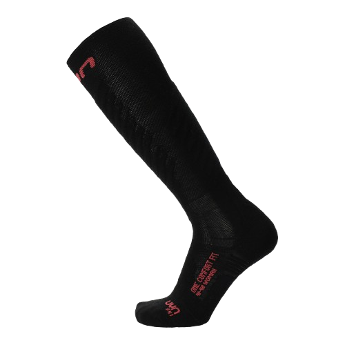 Lyžařské ponožky UYN Woman Ski One Comfort Fit Black/Pink - 2025/26