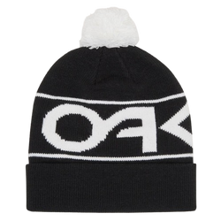 Čepice Oakley Factory Cuff Beanie Black/White Logo