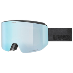 Lyžařské brýle Uvex lace ATTRACT FM Black Matt/Mirror Ice Blue + spare lens - 2025/26