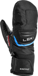 Lyžařské rukavice LEKI Griffin 3D Junior Mitt Black/Cyan - 2023/24