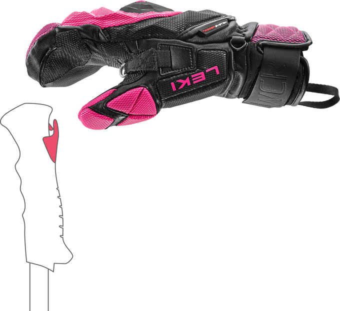 Lyžařské rukavice LEKI WCR Venom SL 3D Mitt Pink - 2025/26