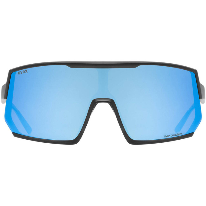 Sluneční brýle Uvex Sportstyle 235 P - Black Mat/Mirror Blue - 2023
