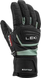 Lyžařské rukavice LEKI Griffin 3D Junior Black/Dusty Green - 2025/26