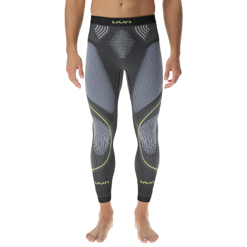 Funkční kalhoty UYN Man Evolutyon UW Pant Long Melange Anthracite Melange/Blue/Yellow Shiny - 2023/24