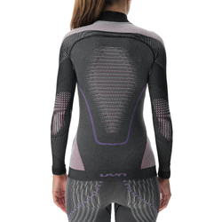 Funkční triko UYN Woman Evolutyon UW Shirt LG_SL Turtle Neck Melange Anthracite Melange/Raspberry/Purple - 2023/24