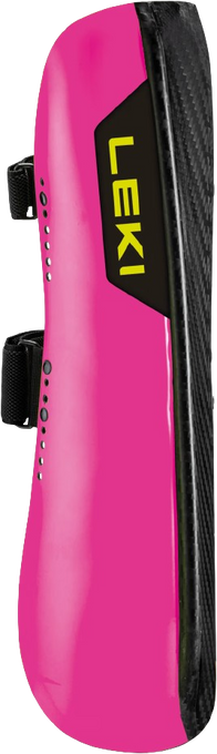 Chrániče holení Leki Shin Guard Carbon Railroad Race Long Wide Pink - 2025/26
