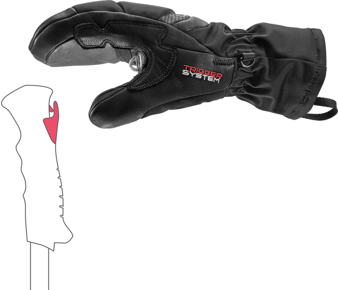 Lyžařské rukavice LEKI Griffin Base 3D Women Mitt Black - 2025/26