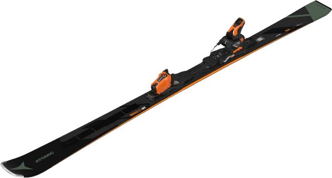 Sjezdové lyže Atomic Redster Q7 Revoshock C + MI 12 GW Black/Orange - 2025/26
