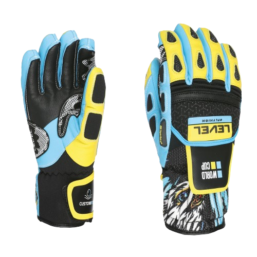 Lyžařské rukavice Level Worldcup JR CF Yellow/Blue - 2025/26