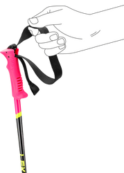 Sjezdové hole LEKI Racing Kids Pink - 2025/26