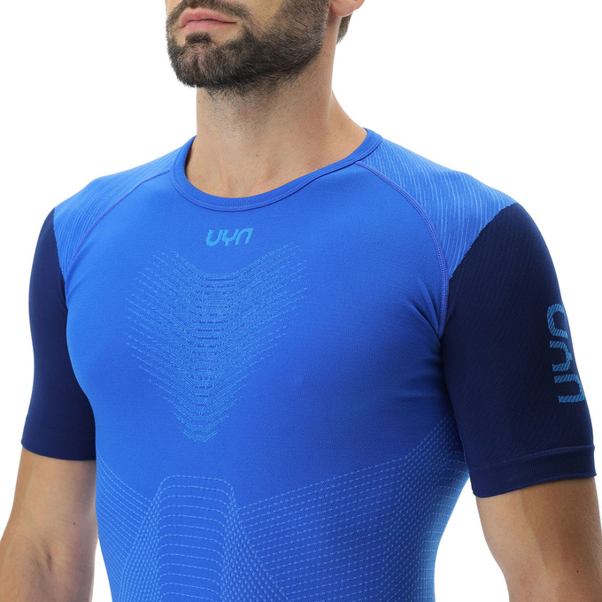 Běžecké tričko UYN Man Running PB42 OW Shirt SH_SL Strong Blue/Peacot