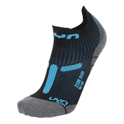 Běžecké ponožky UYN Man Run 2IN Socks Black/Turquoise