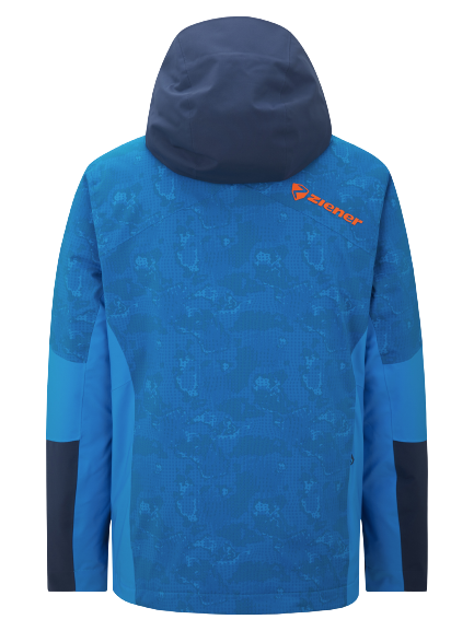 Lyžařská bunda Ziener Trivor Man Padded Blue Foggy Print Dark Navy - 2024/25