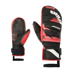Lyžiarske rukavice Ziener Lopaki-z As® Pr Mitten Glove Junior Unisex Black Red - 2025/26