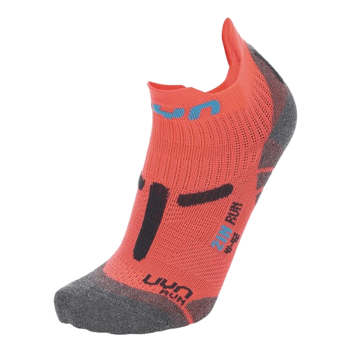 Běžecké ponožky UYN Woman Run 2IN Socks Coral Fluo/Anthracite