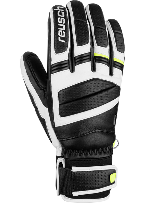 Lyžařské rukavice Reusch Master Pro Black/White/Safety Yellow - 2025/26