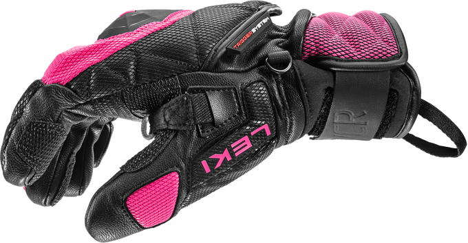 Lyžařské rukavice LEKI WCR Venom 3D Junior Pink - 2025/26