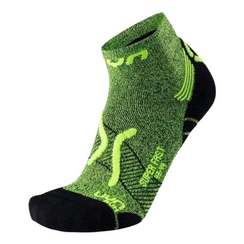 Běžecké ponožky UYN Man Run Super Fast Socks Yellow Fluo Melange/Black