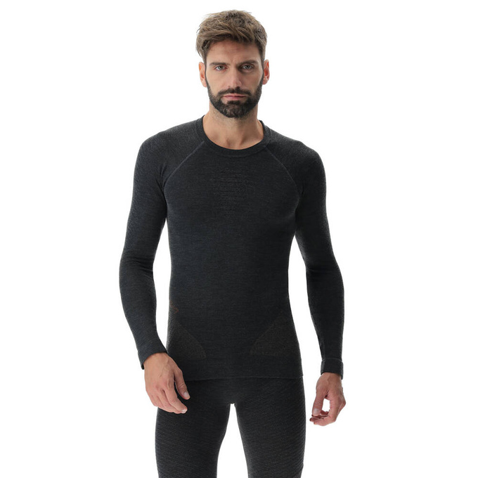 Funkční triko UYN Man Fusyon Cashmere UW Shirt LG_SL Grey Rock/Brown - 2023/24