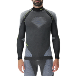 Funkční triko UYN Man Evolutyon UW Shirt LG_SL Melange Anthracite Melange/Blue/Yellow Shiny - 2023/24