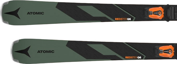 Sjezdové lyže Atomic Redster Q6 + MI 12 GW Black/Orange - 2024/25