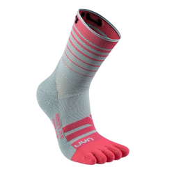 Outdoorové ponožky UYN Woman Runner's Five Socks Light Grey/Pink