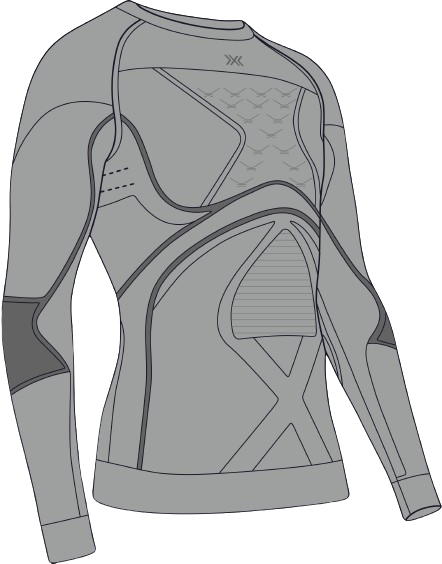 Funkční triko X-bionic Energy Accumulator 4.0 Shirt LG SL Men Seal Grey/Light Grey - 2024/25