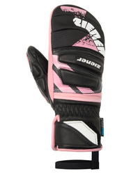 Lyžařské rukavice Ziener Lopaki-z As® Pr Mitten Glove Junior Unisex Black Pink Vanilla - 2025/26