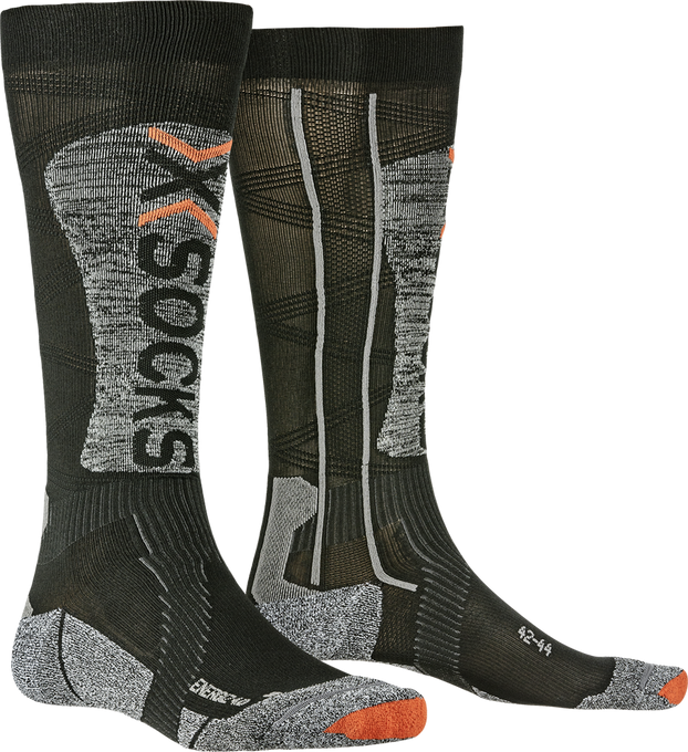 Lyžiarske ponožky X-Socks Ski Energizer LT 4.0 Black/Stone Grey Melange - 2023/24