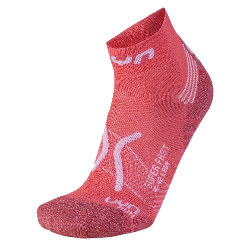 Běžecké ponožky UYN Woman Run Super Fast Socks Coral/White