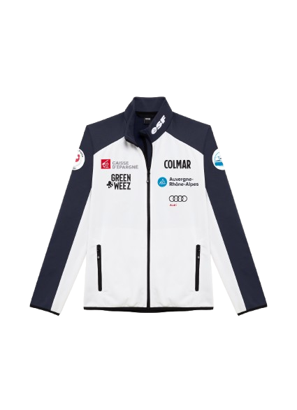 Pánský polar Colmar Full Zip Stretch Fleece White/Blue - 2025/26