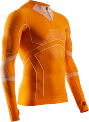 Funkční triko X-bionic Energy Accumulator Light Shirt LS 1/2 Zip Men Blazing Orange/Arctic White - 2024/25
