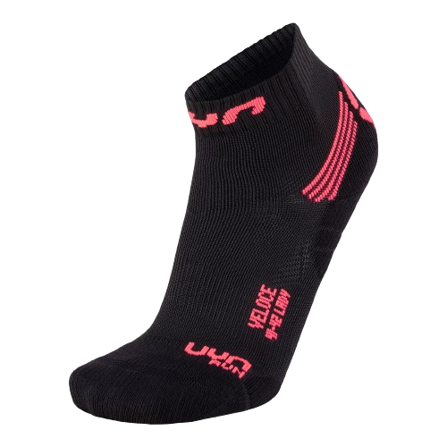 Běžecké ponožky UYN Run Veloce Woman Black/Coral Fluo