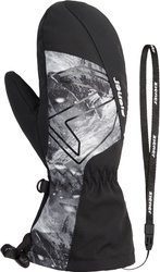 Lyžařské rukavice Ziener Lavalino-z As® Aw Mitten Glove Junior Unisex Black Grey Mountain Print - 2025/26