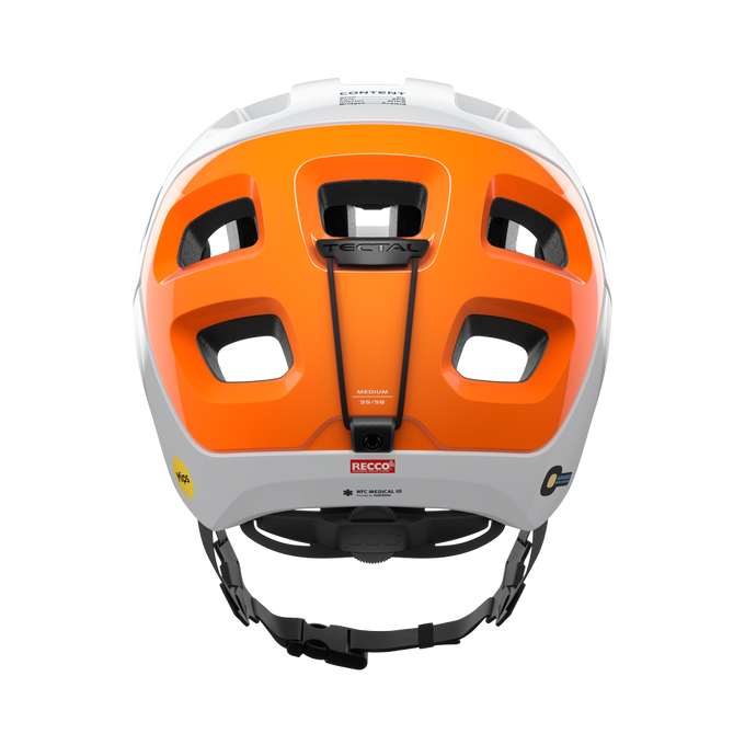Cyklistická helma POC Tectal Race MIPS NFC Hydrogen White/Fluorescent Orange AVIP