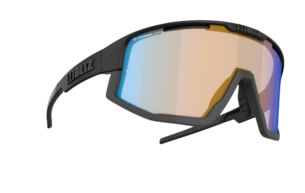 Slnečné okuliare BLIZ Fusion Nano Nordic Light Matt Black/Coral Orange Blue