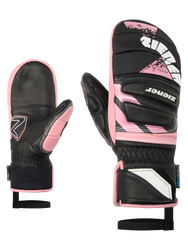 Lyžařské rukavice Ziener Lopaki-z As® Pr Mitten Glove Junior Unisex Black Pink Vanilla - 2025/26