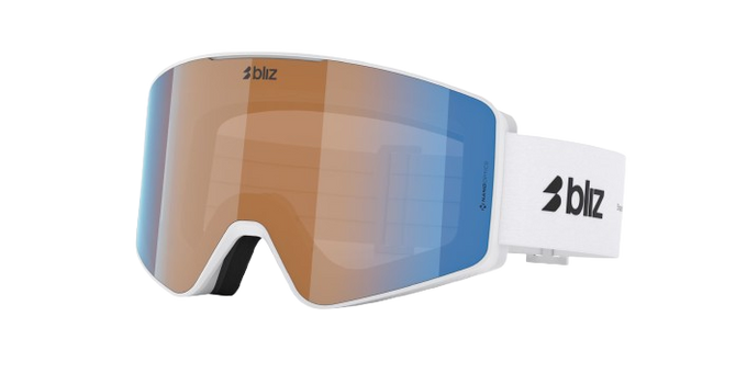 Lyžařské brýle Bliz G001 Matte White Frame/Nano Optics Orange With Blue Multi Lens - 2025/26