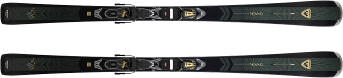 Sjezdové lyže Rossignol Nova 10 Xpress + Xpress W 11 GW B83 Black Gold - 2025/26