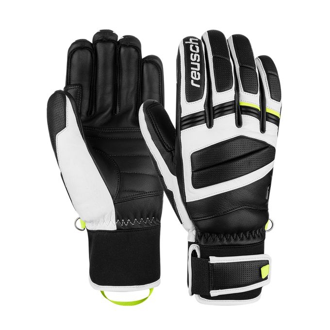 Lyžařské rukavice Reusch Master Pro Black/White/Safety Yellow - 2025/26