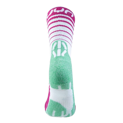 Outdoorové ponožky UYN Woman Runner's Five Socks White/Fuchsia/Green