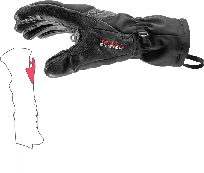 Lyžařské rukavice LEKI Griffin Base 3D Women Black - 2025/26